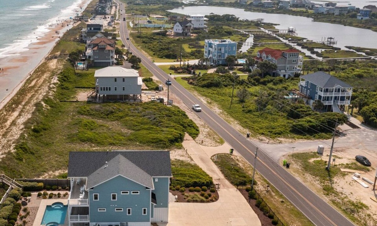 North Topsail Beach House | 5BR Oceanfront House on Topsail Island with Private Pool - Sleeps 14
