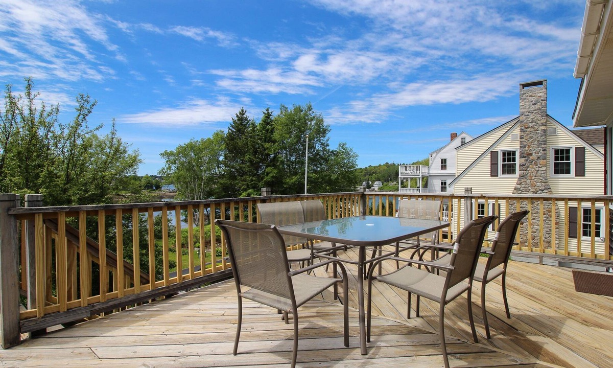 Boothbay Harbor House | Charming Water View Home Overlooking Mill Cove with a Large Deck - Near Town