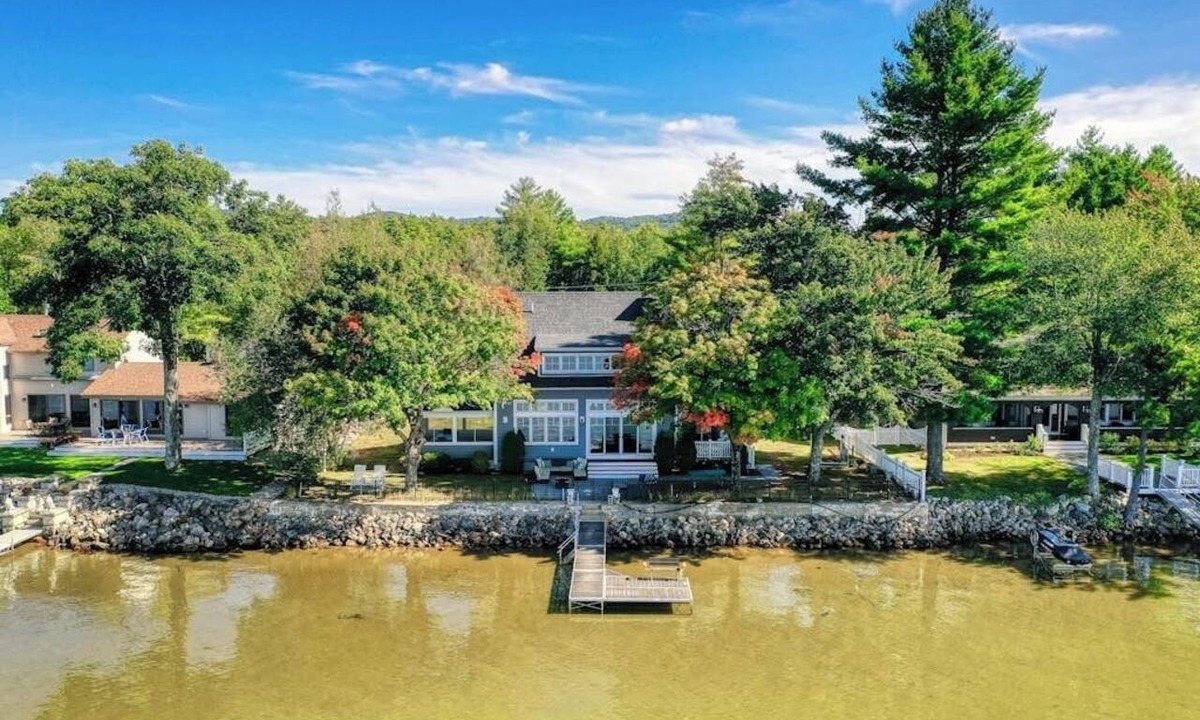 Center Ossipee House | Dog-friendly lakefront home with lake views, firepit, dock, patio, & grill