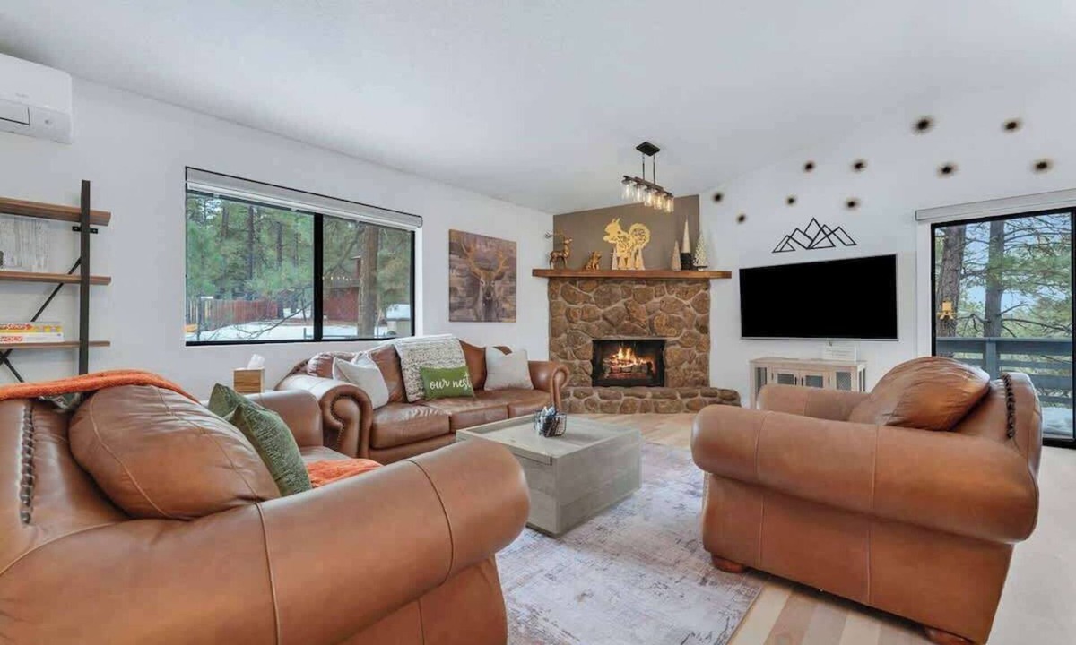 Kachina Village House | Forest Cabin with Fenced Yard