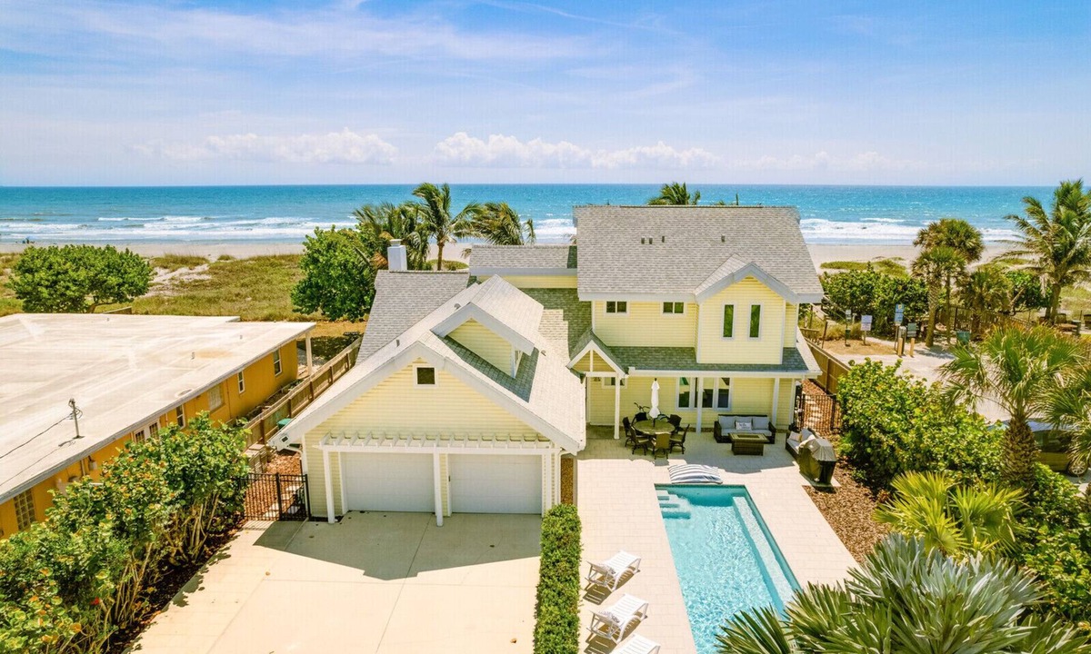 Cocoa Beach House | Private Resort! Beachfront home with pool & hot tub and five en suite rooms