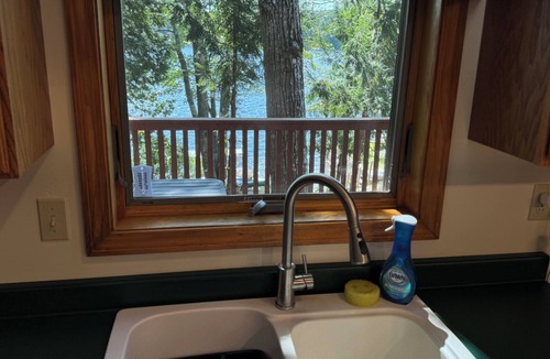 Dedham Ski Chalet | Beautiful beachfront chalet with southern exposure on Green Lake,Dedham, Maine.