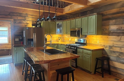 Jackman Cabin | Beautiful Log Cabin on Moose River in Jackman ME