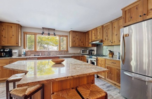 Belgrade House | Belgrade Lakes getaway with private swim dock, outdoor living, & canoe/kayaks