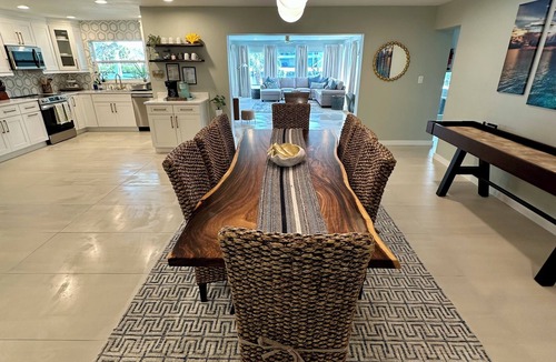 Ruskin House | Blue Heron House | Private 4 BR Waterfront w/Heated Pool and Fire Pit