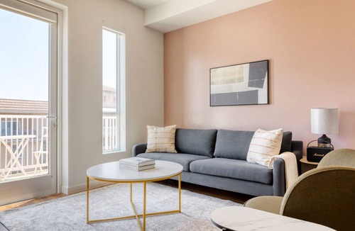Koreatown Apartment | Bright Koreatown 1BR w/Gym & W/D, walk to Wilshire Blvd, by Blueground