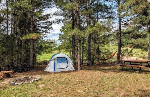 Oden RV Rental | Brookside Tent Site #5 at Ouachita Campground at Edendell