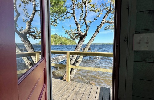 Orland Cottage | Charming, Boathouse Studio on Toddy Pond with the best sunrise views & water fun