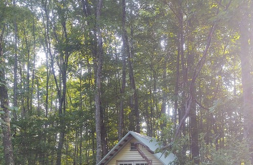 Little Levels Cabin | Come check out the yeti triangle it's off grid camping at its best pet friendly