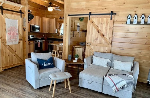Embden House | Cozy, NEW log cabin on Fahi Pond! Right on ATV trail through Kennebec Valley.