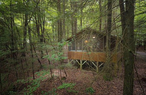 Victor Cabin | Cozy Romantic Cabin with Hot Tub on Screened Porch