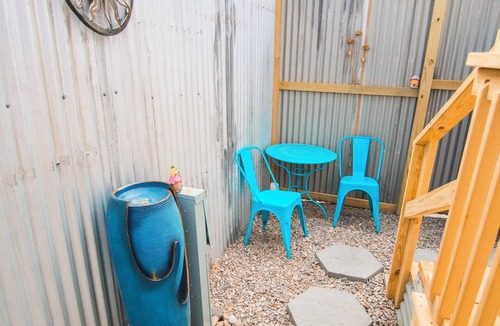 Truth or Consequences Cottage | Deva Fairy Cottage with Private Hot Springs Tub and Patio