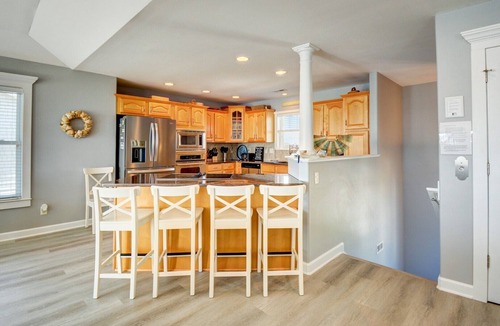 Ocean City Beach House | Experience ocean views at Shore Blessed, a spacious 5-bedroom cottage in North Topsail Beach.