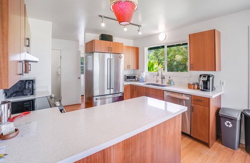 Anahola House | Hale Makai Beachfront Home, AC, Oceanfront on Anahola Bay, TVNC# 5065