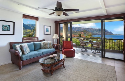 Princeville Condo | Hanalei Bay Resort 32012 By Parrish Kauai - walk to the bay with full AC!