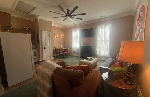 Mammoth Spring Apartment | Hideaway Loft on Historic Main Street in Beautiful Brick Building.