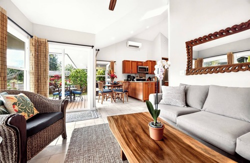 Anahola House | Honeymoon Cottage 1 Bed, 1 Bath with A/C, Steps to the Beach TVNC#5069