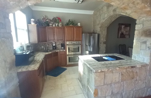 McQueeney House | Large River Home with private pool, basketball court, private, pool table