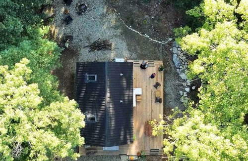 Appleton Cabin | Little Apple Cabin with Wood Stove, King Bed & 5 Private Wooded Acres