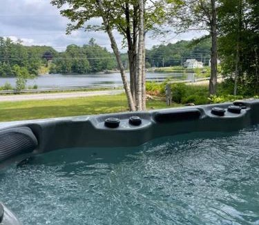 Dryden House | Luxe Modern Lakefront Oasis - Hot Tub, Sunset Views, Pet & Family Friendly! Close to UMF!