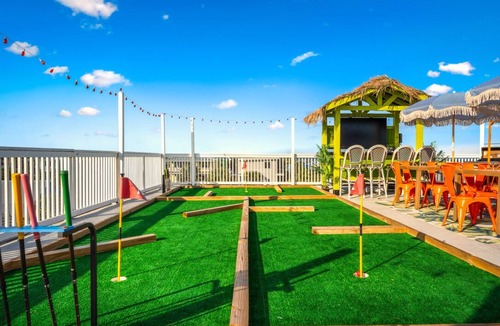 St. Augustine Beach House | Massive Beach House Theater Pool Roof Lounge
