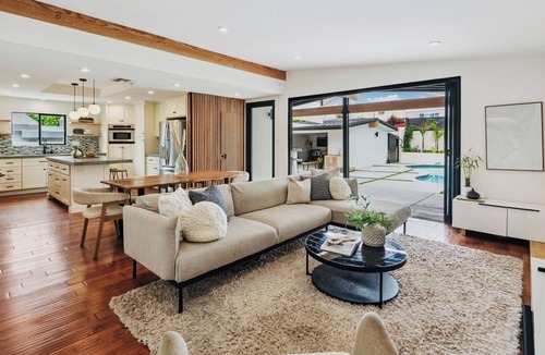 Harbor Villa | Mid Century Modern Beach Villa with Pool - Close to beaches, parks, Disneyland