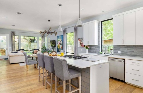 Barton Hills House | Modern French-Style Home w/Loft, Patio & Bikes Included - The Watson