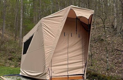 Hitchins RV Rental | Modern Safari Tent Glamping in Kentucky near Mountain Biking Trails
