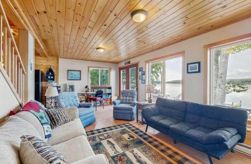 Otis House | Peaceful Lakefront Escape with Outdoor Dining, Beach Access, Deck & Firepit