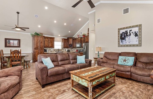 New Braunfels House | River Villas #2 Guadalupe Riverfront Retreat, Outdoor Bar + Kitchen, Decks & Grill, Sleeps 14