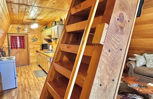 Overgaard Cabin | Rustic A-Frame Fenced 1/2 Acre Lot Woodstove!