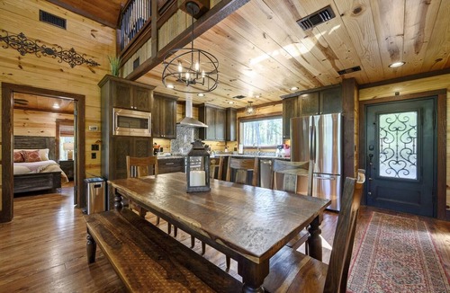 Hochatown Cabin | Seasonal Creek Hot Tub Playground Game Loft