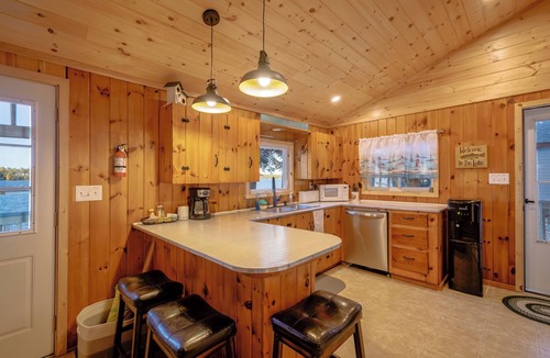 Otis Cabin | Side by Side Cabins on Lake with Private Beach near Acadia National Park