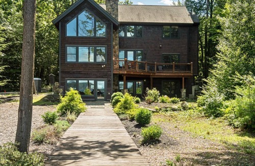 Alton Bay House | Winnipesaukee Waterfront Adirondack Home with Dock