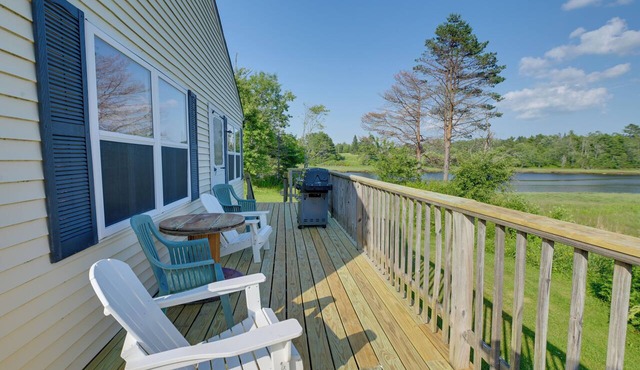 9-Acre Riverfront Home in Milbridge w/Deck & Yard