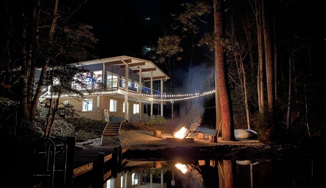 A breathtaking secluded luxury waterfront cottage, complete with a private pier.