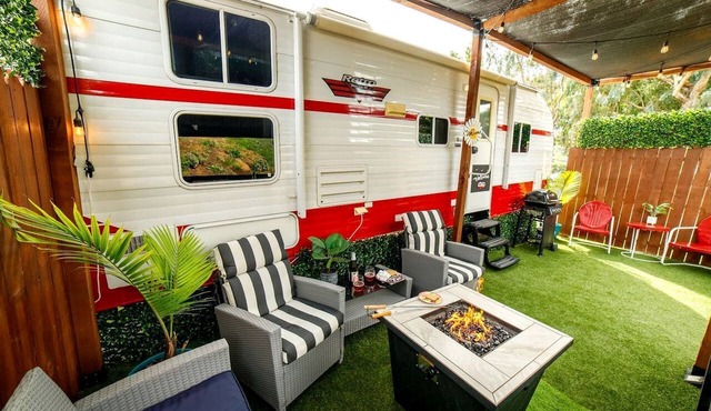 Bright Retro Family Trailer with Vintage Charm & Private Yard Near San Diego Attractions, El Cajon CA