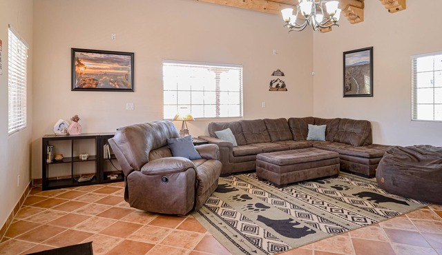 Dog-friendly adobe with mountain view, foosball, hammocks, grill, WiFi, & W/D