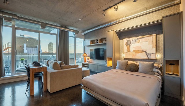 Downtown Views | Boutique Luxury Suite + Workspace