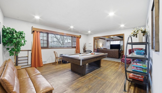 Experience Wichita living near WSU! Fire Pit, Pool Table, and Arcade games.