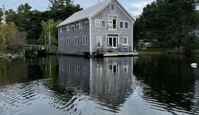 Floating on Damariscotta Lake