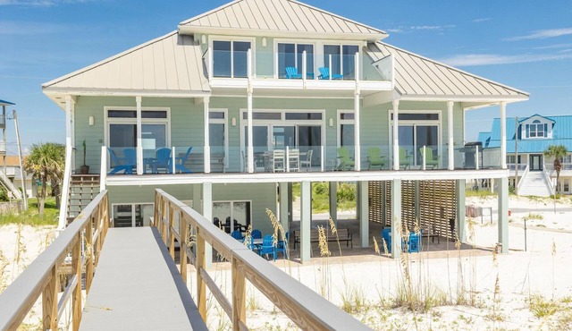 Gulf Front 5 BR Home | Brand New Private Pool | Event Friendly | Sleeps 21