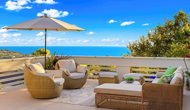 La Jolla Hilltop Haven with Ocean Views and Spa