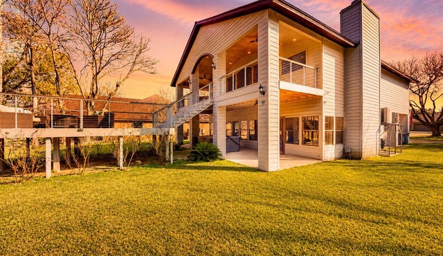 Lakefront home with hot tub, dock, kayaks, central AC, & great lake views