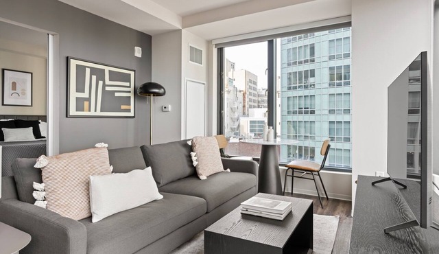 Luxe Chinatown/Theater District 1BR w/Gym & W/D, nr T, by Blueground