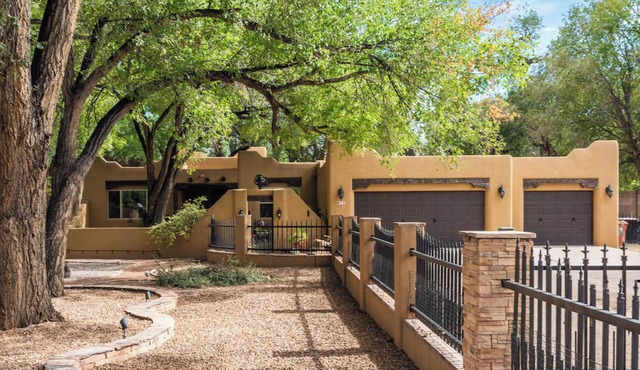 New Property in Corrales! Mediterranean Charm w/SW Soul/Family/Pet friendly!