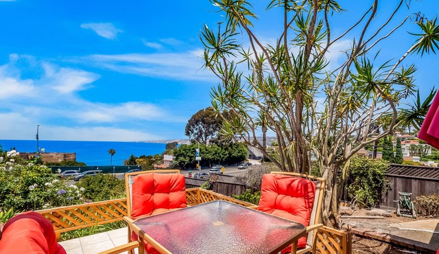 Ocean-view home with patio, gas grill, & washer/dryer - walk to beach and town