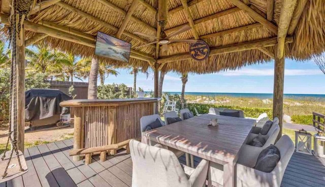 Oceanfront Cocoa Beach Home | Direct Beach Access | Tiki Bar & Fire Pit