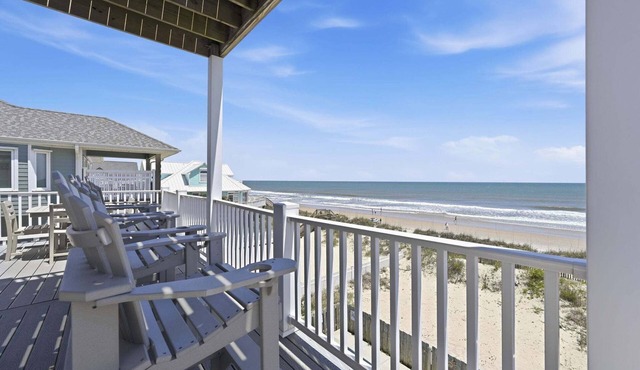 Oceanfront home with volleyball, game room, pool, beach access & washer/dryer
