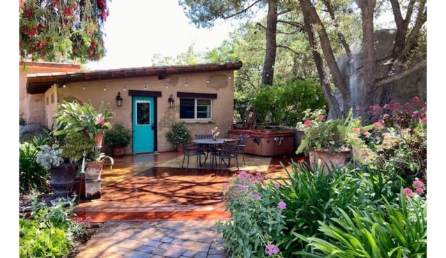 Peaceful adobe villa with private hot tub